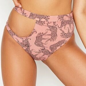 RIS-K Swimwear Bottom Size Medium Dk Mauve/Black Reef Bottom Retail $40